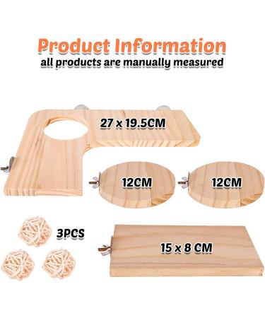 4-Piece Hamster Accessories Set | Hamster Pedal & Jumping Board with 3 Balls | Ideal for Guinea Pigs Chinchillas and Rabbits - Buy Online on GoSupps.com