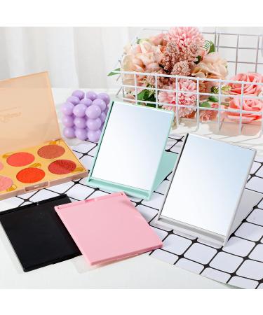 4-Piece Small Folding Travel Mirror Set - Compact Portable Pocket Makeup Mirrors for Women Girls - Stand Up Vanity Mirror - Pink White Green Black - 4.9 x 3.7 Inch - Buy Online on GoSupps.com