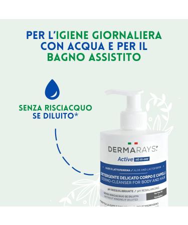 Detergente delicato per corpo e capelli - Dermarays Active - All-in-one - Buy Online on GoSupps.com