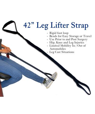 RMS Premium 7-Piece Hip Knee Replacement Kit for Surgery Recovery | Includes Leg Lifter, Reacher Grabber, Shoe Horn, Sock Aid, Dressing Stick, Bath Sponge - 19 & 32 inch - Buy Online on GoSupps.com