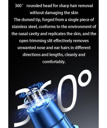 Electric Ear & Nose Hair Trimmer - 7 000 RPM Rechargeable Wet/Dry Stainless Steel Blades - Precision Grooming Tool (White - Buy Online on GoSupps.com