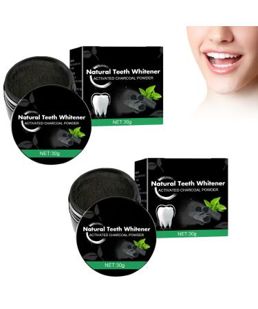 2 pieces of natural activated carbon powder tooth whitening teeth whitening powder tooth cleaning powder tooth whereabouts and bleaching powder for removal of tooth stains refreshing breath