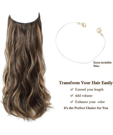 Honey Brown Adjustable Clip-In Hair Extensions | 20 Curly Synthetic Hair Pieces for Women - Buy Online on GoSupps.com