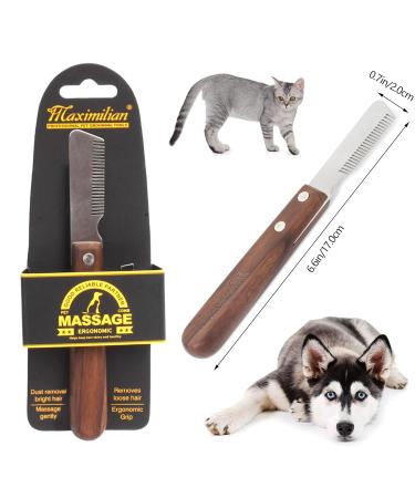 Professional Dog Trimmeters for Schnauzers & Terriers | Fur Care Tool with Wooden Handle - Perfect for Pet Grooming & Racing Dogs - Buy Online on GoSupps.com