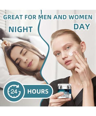 Advanced Retinol Collagen Cream with 5% Hyaluronic Acid - Anti Wrinkle and Anti Aging Face Cream for Women - Retinol Serum for Day and Night Moisturizing - Buy Online on GoSupps.com