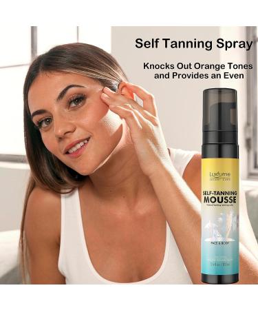 Luxfume Quick Tan Spray | Waterproof Self Tanner - Vegan, Cruelty Free, Streak-Free Tan - Buy Online on GoSupps.com