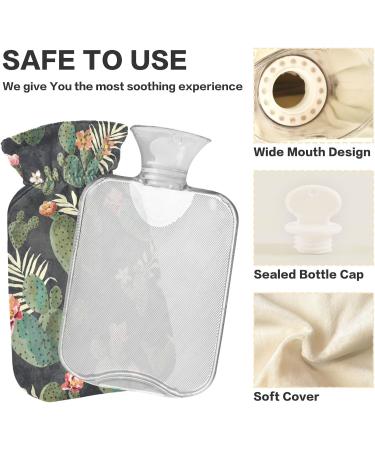 Buy Vintage Cactus Hot Water Bottle 1L BPA Free Small Bag for Pain Relief & Cramps | International Shipping Available - Buy Online on GoSupps.com