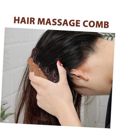 Wooden Massage Comb for Scalp - Wide Tooth Hair Comb for Relaxation & Wellness | Healeved | 10.00x5.50x2.00cm - Buy Online on GoSupps.com