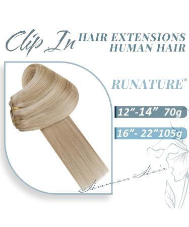Runature Real Hair Clip-In Extensions #16P22 - 120g 55cm Blond Highlighted Remy Human Hair - 7PCs - Buy Online on GoSupps.com