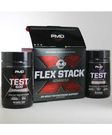 PMD Sports Flex Stack - Advanced 24-Hour Testosterone Booster for Lean Muscle Growth Strength Recovery & Libido - Buy N-Test 600 & Z-Test Online - Buy Online on GoSupps.com
