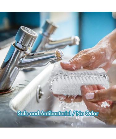 Double-Sided Hand Brush Set - 10 Wooden Nail Brushes for Bathroom Toilet & Workshop - Gray - Buy Online on GoSupps.com