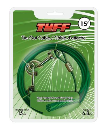Tuff Tie-Out 15' (Cable Fits Pets Up to 15lb)