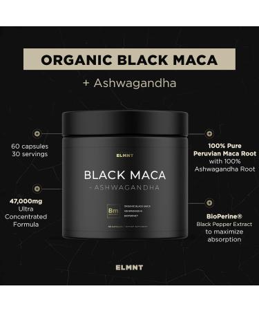 40 000mg 40x Strength Organic Black Maca Root w. Ashwagandha - #1 Highest Potency Black Maca Root Capsules for Men Supplement 40:1 Extract - 100% Pure Maca Peruana Maca Powder Pills Gelatinized - Buy Online on GoSupps.com