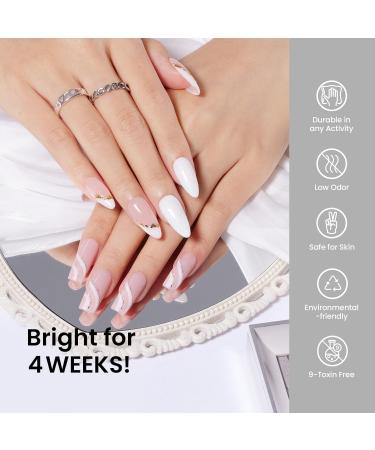 Beetles Gel Polish 15mL: Milky Sparkle White Glitters - DIY Nail Art Soak Off UV LED Gel Manicure - 1 Pcs - Buy Online on GoSupps.com