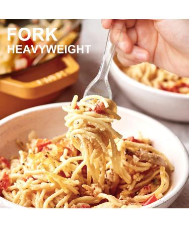 80 Pack Clear Heavy Duty Disposable Plastic Forks for Parties - Buy Online on GoSupps.com