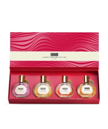 En-gage Gift Set - Luxury Perfume Gifts For Women 100ml Long Lasting Smell Women Perfume Best Wedding Gift Hamper by ITC Eau De Parfum for Girls Travel Sized Perfume Combo 25ml x 4