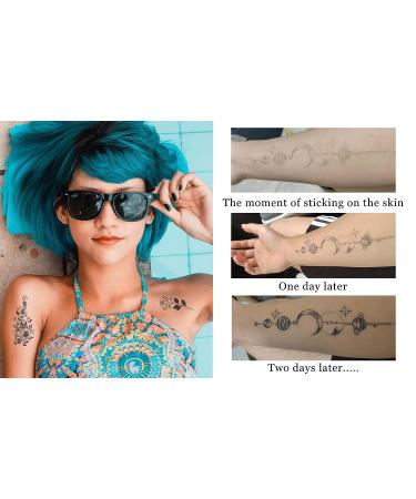 Semi Permanent 2 Weeks Arrow Mountain Temporary Tattoo for Men and Women - Waterproof Realistic Sticker - 8 Sheets - Adult Pattern 11 - Buy Online on GoSupps.com
