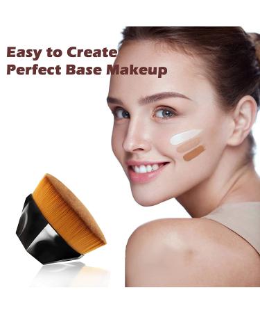 Fiezkaa Flat Top Kabuki Foundation Makeup Brush for Liquid, Cream, or Powder Cosmetics | Blending Brush with Protective Case - Buy Online on GoSupps.com