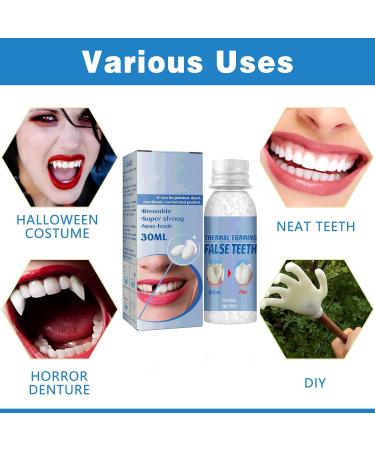 Flipped Warmth Provisional Dentures & Tooth Repair Set - Instant Veneers Thermal Adhesive Pearls for Broken Teeth Care - Buy Online on GoSupps.com
