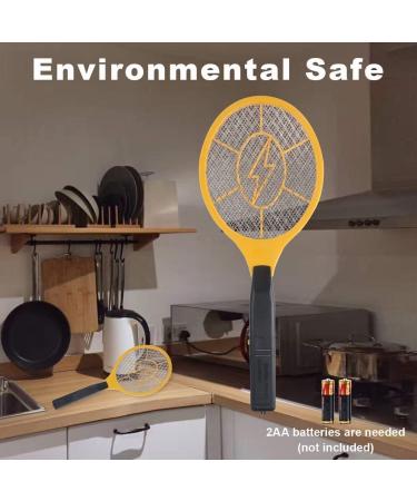 2 Pack Bug Zapper Electric Fly Swatter Zapper - Indoor Outdoor Zapping Racket for Pest Control - Safe to Touch with 3-Layer Safety Mesh Yellow - Buy Online on GoSupps.com