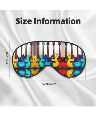 FoRes Colorful Guitars Print Sleep Eye Mask | Adjustable Light Blocking Unisex Design for Deep Rest - Buy Online on GoSupps.com