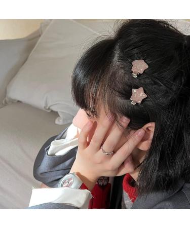 Resin Five-pointed Star Hair Clip Cute Show Small Face Bangs Hair Clip Hair Accessories Gradually Pink Barrette For Girl Star Side Clip For Hair Wedding - Buy Online on GoSupps.com