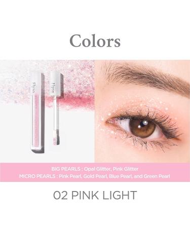 FLYNN Lightcatcher Liquid Glitter Eyeshadow - Long Lasting & Quick Drying | Lightweight Water Texture | No Fall-out - K beauty High-Impact Eye Look (02 Pink Light) 0.12oz - Buy Online on GoSupps.com
