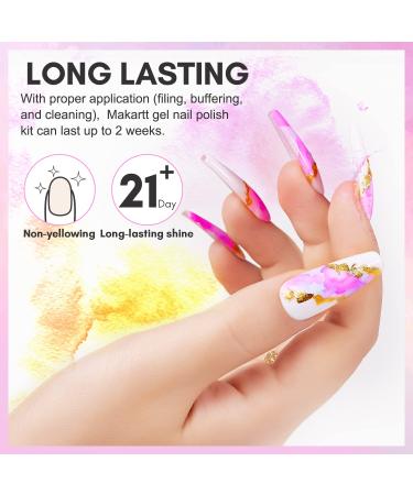 Makartt Marble Nail Polish Set - Blooming Watercolor Pastel Gel Polish Manicure Kit for Summer - Sweet Craving Multicolor Shades - 6ml - Buy Online on GoSupps.com