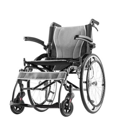 Lightweight Wheelchair Aluminum Alloy Multifunctional Manual Wheelchair Adult Anti-Tipping Wheelchair Foldable
