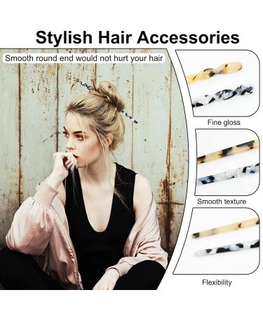 BeautyChen 8-Piece Acetate Hair Sticks - Leopard Print & Tortoise Shell Hairpins for Styling Long Hair - Chinese Retro Hair Accessories for Women - Buy Online on GoSupps.com