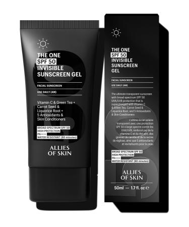Allies of Skin Daily Face Sunscreen SPF 50 | Zero White Cast Lightweight Gel Formula | Dermatologist Tested Under Makeup Primer| Water-Resistant & PA++++ Broad Spectrum UVA/UVB (1.7 oz) Full Size 2