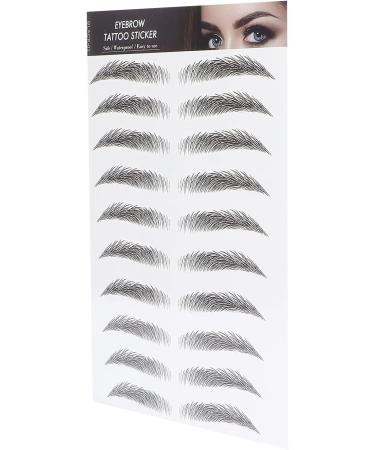 6D Sourcils Autocollant De Tatouage Professionnel tanche Autocollant De Transfert De Sourcils Outil De Maquillage Des Sourcils pour Femmes et Filles (Noir)(NOIR-02) - Buy Online on GoSupps.com