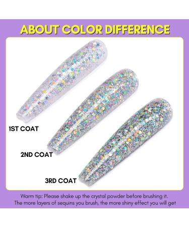 Makartt Grey Glitter Acrylic Powder for Nail Extension - No Lamp Needed | Nail Salon Quality - Buy Online on GoSupps.com