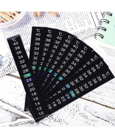 Buy HSTHE SEA 10-Piece Aquarium Adhesive Thermometer | 10-40 Temperature Strip | Accurate Water Temperature Measurement - Buy Online on GoSupps.com
