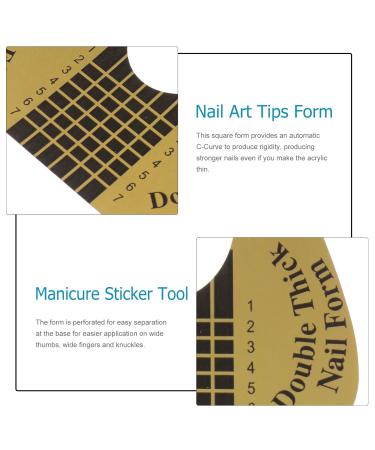 100pcs Manicure Sticker Tools - Double Thick Acrylic Nail Forms for Perfect Nail Art Tips - Buy Online on GoSupps.com