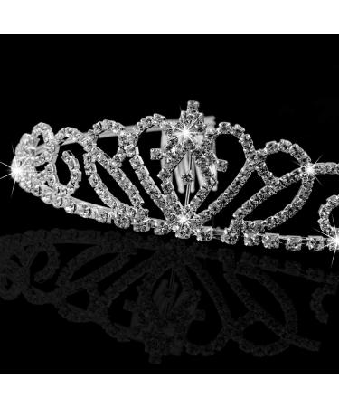 Lurrose Rhinestone Tiara Crown Headband for Wedding & Events - Silver - Buy Online on GoSupps.com