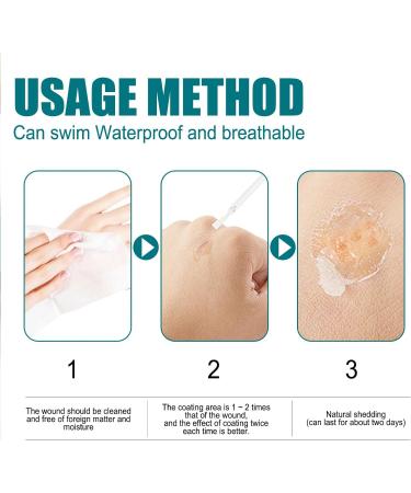 Wounds Care Gel Liquid Bandage 10ML - Waterproof & Breathable for Minor Cuts - Buy Online on GoSupps.com