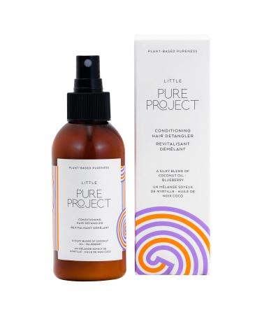 Pure Project Conditioning Hair Detangler for Kids - Multi-tasking Detangling and Conditioning Spray Heat Protectant with Coconut Oil Silicone Free No More Tangles Fragrance-Free - 5 fl. oz.