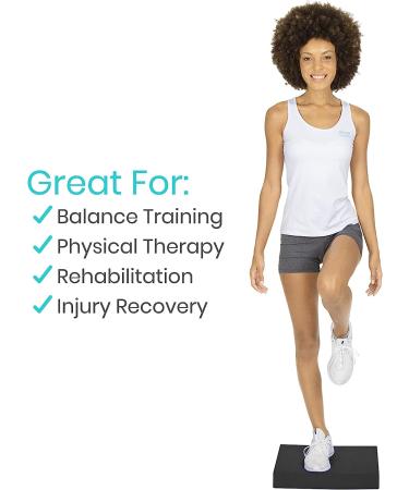 Vive Balance Pad - Foam Large Yoga Mat Trainer for Physical Therapy and Stability Workout - Ideal for Knee and Ankle Exercises, Strength Training, and Rehab - Chair Cushion for Adults, Kids, and Travel - Black - Buy Online on GoSupps.com