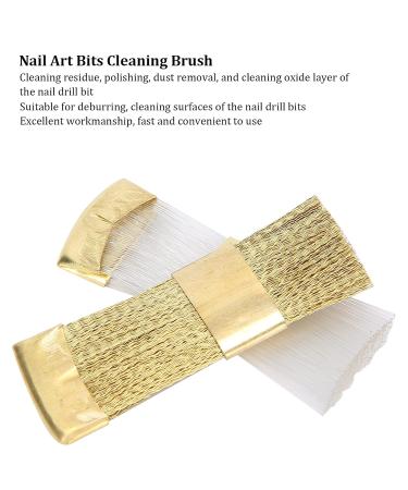 2 Pcs Nail Art Bits Cleaning Brush - Copper Wire Drill Cleaner & Nail Dust Brush for Manicure & Pedicure Accessories - Buy Online on GoSupps.com