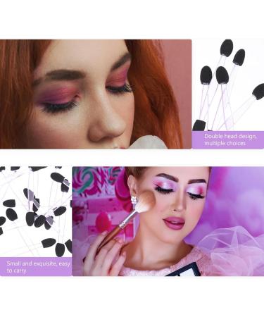 FOMIYES Silicone Lip Scrubber 100pcs Eye Shadow Stick Silicone Makeup Brush Dual Side Eyeshadow Eyeshadow Sticks Girl Tool 7.5x0.5cm Black - Buy Online on GoSupps.com