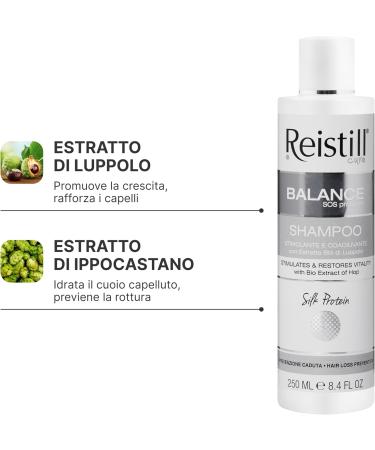 Reisstill Balance Sos Shampoo to prevent hair loss stimulating and densifying shampoo for the hair shampoo for fine brittle and dandruff 250 ml - Buy Online on GoSupps.com