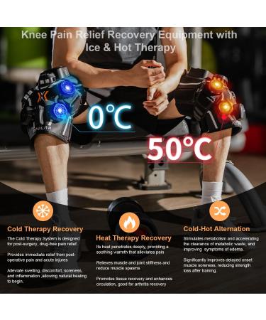 Knee Massagers for Pain Relief - Ice & Heat Therapy 5 Modes | Portable Leg Massagers for Sports Recovery & Muscle Relaxation - Buy Online on GoSupps.com