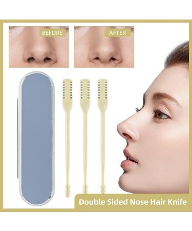 3 Pack Nose Hair Trimmer - 2 in 1 Professional Double Headed Nose Hair Remover | Beige | International Shipping - Buy Online on GoSupps.com