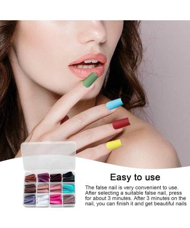 Stick on Nails | Matte and Glossy False Nail Tips - Full Long Ballerina Fake Nails Matte and Glossy False Nail for Women Girls Proidl Frosted Long Ballet - Buy Online on GoSupps.com