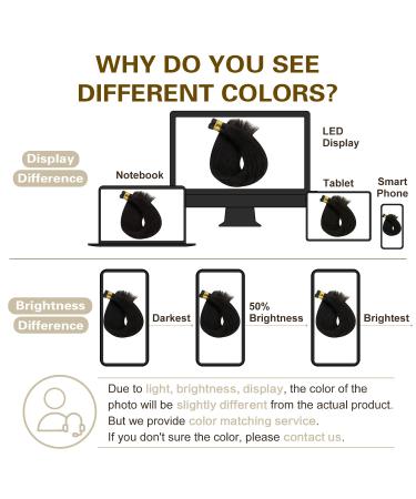 Sunya I Tip Human Hair Extensions Natural Black 16 Inch Remy Straight Stick Tip - 40g 50 Strands - Pre-Bonded Keratin Fusion - Real Human Hair #1B - Buy Online on GoSupps.com