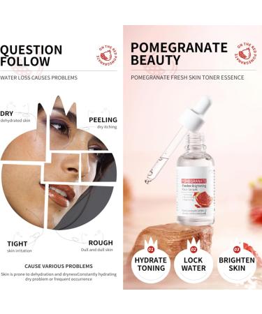 06 Pomegranate facial serum with hyaluronic acid for face 30 ml Brightening & Hydrating Facial Serum for Fine Lines antiaging serum suitable for all skin types antiaging - Buy Online on GoSupps.com