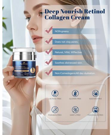 Face Moisturizer Neck Creams for Tightening and Firming with Collagen & Hyaluronic Acid Daily Anti-Aging Face Cream for Women Smooth Wrinkles & Fine Lines 1.6 Fl Oz - Buy Online on GoSupps.com
