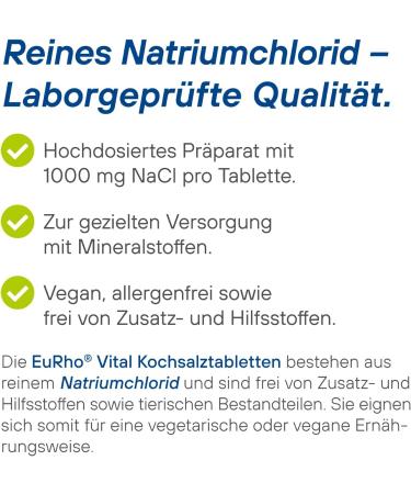 High Dose Saline Tablets | 1000 mg Sodium Chloride | Pack of 100 | International Shipping Available - Buy Online on GoSupps.com