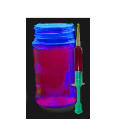 ZUPERPAINT Incandescent Fluorescent Dye Liquid: Neon UV Blacklight Reagent 2ml Concentrate - Pink (Red) UV Pink (Red) 2ml